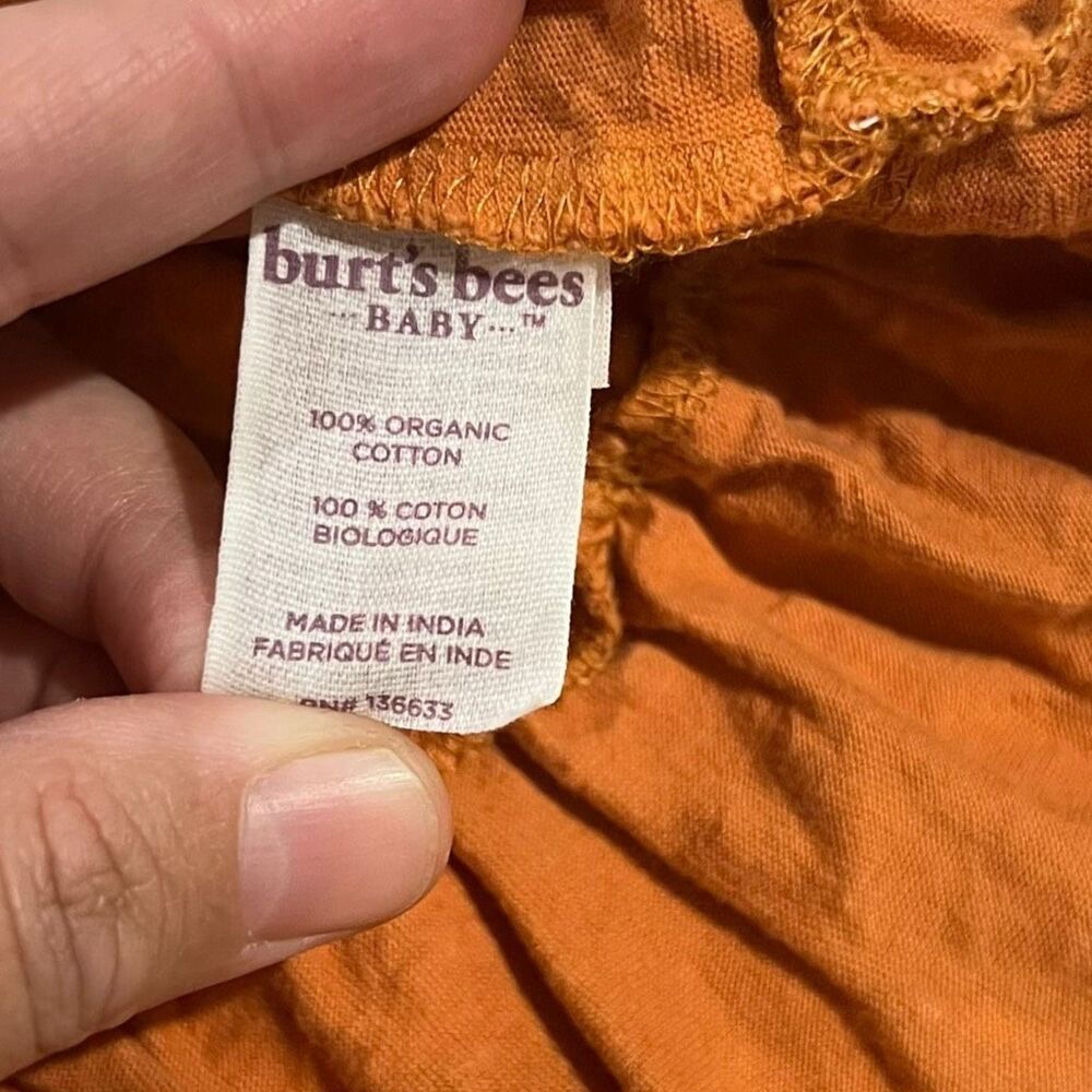 Burt’s Bees‎ Baby Orange & White Organic Cotton Tunic Top - Size 12 Months - Picture 3 of 5